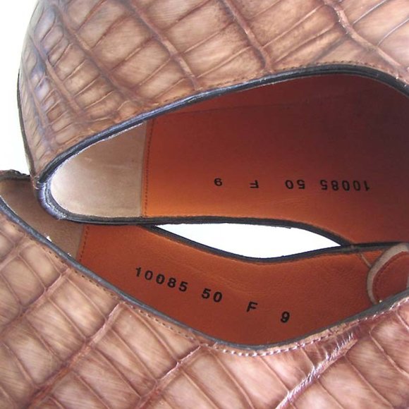 new SANTONI FAM Alligator cap-toe shoes 9 F 10 US